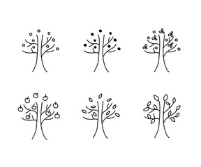 手書きの花や葉のイラストのセット 植物 おしゃれ かわいい 素材 自然 Wall Mural Yugoro 手書きの花や葉のイラストのセット 植物 おしゃれ かわいい 素材 自然 Wall Mural Yugoro