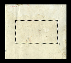 texture of an old postage stamp