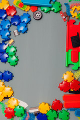 children's developing game designer for home on a gray background