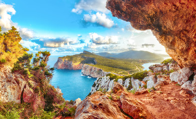 Fantastic morning view on Cacccia cape.
