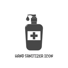 Obraz premium Hand sanitizer icon simple flat style vector illustration.