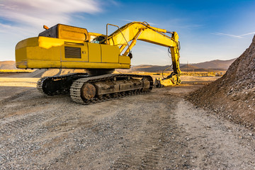 Fototapeta premium Hydraulic hammer on a building site