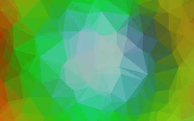 Light Multicolor, Rainbow vector triangle mosaic template. Creative illustration in halftone style with gradient. Brand new design for your business.