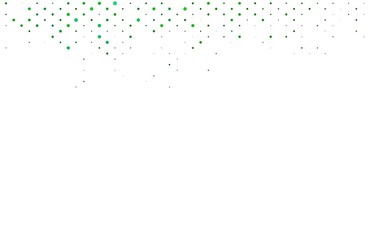 Light Green, Red vector pattern with spheres. Glitter abstract illustration with blurred drops of rain. Pattern for ads, leaflets.