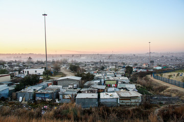 Fototapeta premium Informal settlement in Johannesburg, South Africa