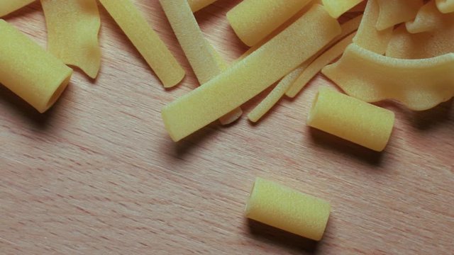 Closeup of uncooked italian pasta