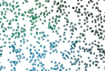 Light Blue, Green vector template with circles.