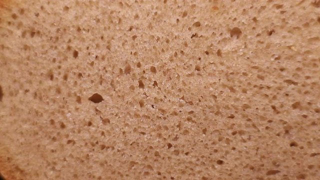 closeup of a slice of rye bread