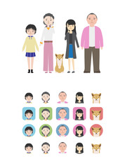 Fototapeta premium 受験生のいる核家族（困り顔） 