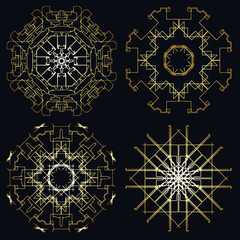 Vector vintage background. Mandala. Indian decorative pattern.