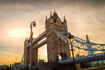 Fototapeta na wymiar London Tower Bridge in the sunset