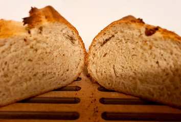 Homemade bread whit handmade wheat