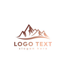 Abstract modern mountain logo template, vector logo for business and company identity 