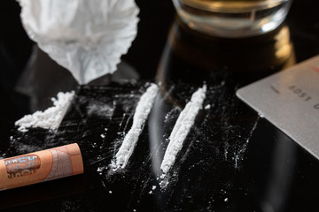 Cocaine lines prepared