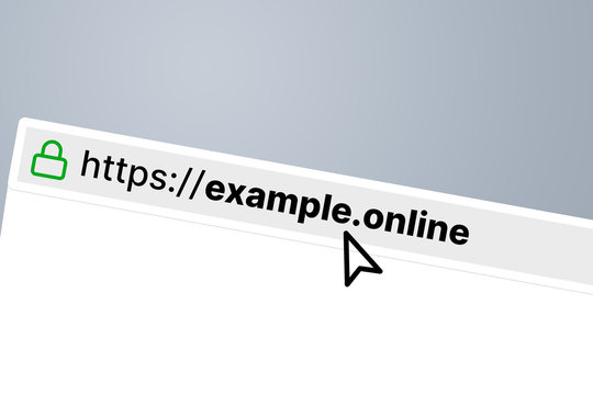 .online example url in a browser bar