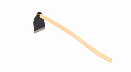 Vector Isolated Illustration of a Hoe
