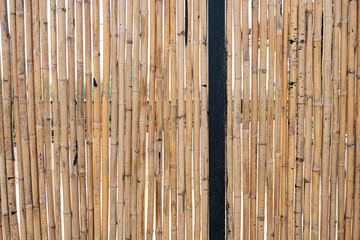 bamboo fence or wall texture background