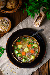krupnik a delicious Polish barley soup