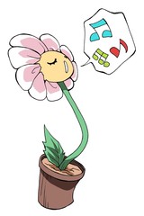 A cute flower character