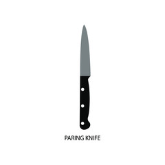 Paring knife - kitchen utensils icon vector design template