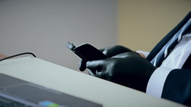 cryptocurrency scammer cyber hacker, hacking mobile phone spy phishing security data or money laundering crypto currency technology cyber crime financial fraud