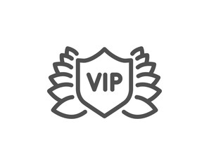Vip security line icon. Very important person protection sign. Member club privilege symbol. Quality design element. Editable stroke. Linear style vip security icon. Vector