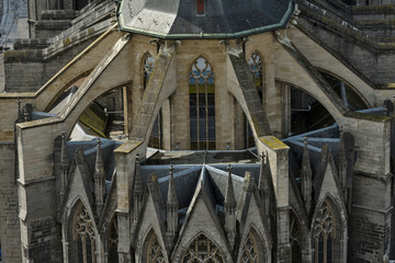 the imposing Gothic St Nicholas Church in Ghent, Belgium