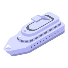 Cruise yacht icon. Isometric of cruise yacht vector icon for web design isolated on white background