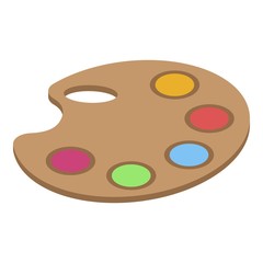 Fototapeta premium Color palette icon. Isometric of color palette vector icon for web design isolated on white background