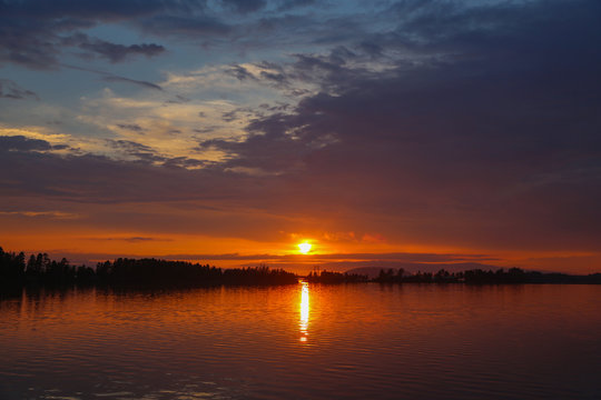 Sunset in Storuman Sweden