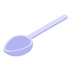Tea spoon icon. Isometric of tea spoon vector icon for web design isolated on white background