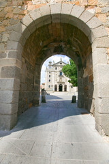 Fototapeta na wymiar Early Gothic Cathedral in Avila Spain, an old Castilian Spanish village