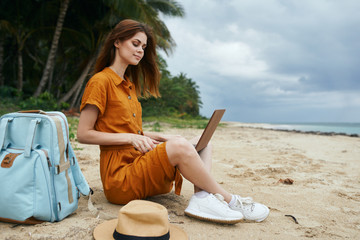 woman with suitcase