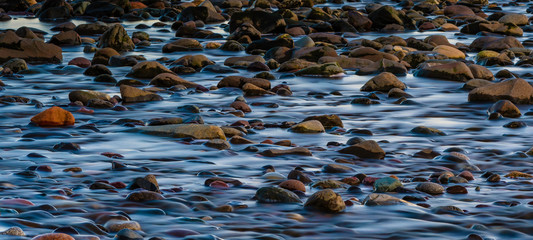 Beautiful Flowing Water at Rocky Beach