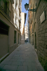 Fototapeta na wymiar The Barcelona Barri Gotic area is also known as the Gothic Quarter, Spain