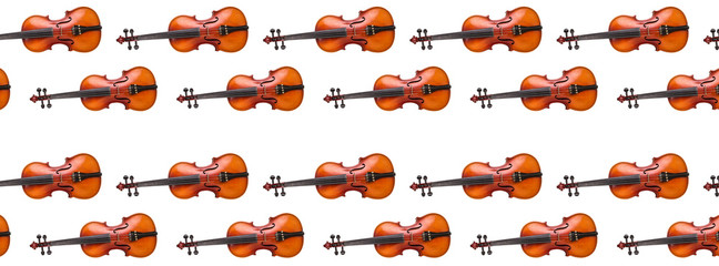 Violin seamless pattern on white Background. Violin print