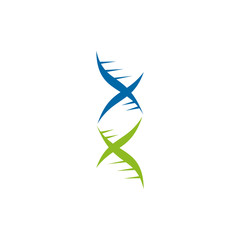 DNA Molecule logo design vector template