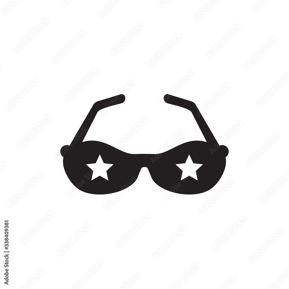 Poster Eye glasses optic logo design template