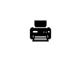 Fototapeta premium Printer vector flat icon. Isolated print machine emoji illustration