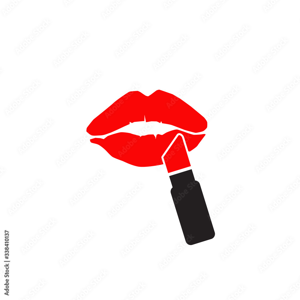 Wall mural Lipstick logo icon design template