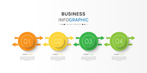 Business infographic element with options, steps, number vector template design