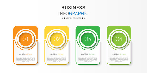 Business infographic element with options, steps, number vector template design