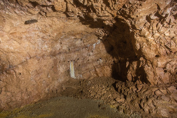 Boreholes drill-holes boring or mining blast hole in underground bauxite mine