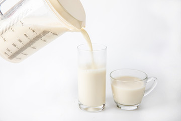 Fresh soy milk for nutritious, healthy and delicious milk substitute.