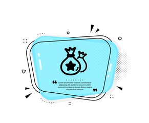 Loyalty points icon. Quote speech bubble. Bonus money bags. Discount program symbol. Quotation marks. Classic loyalty points icon. Vector