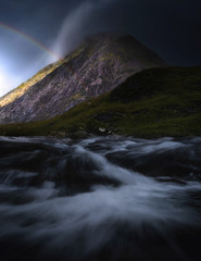 mountain landscape with clouds