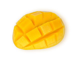 Mango fruit isolated on white background.