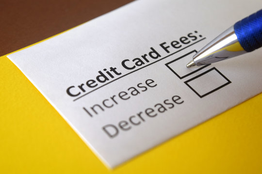 One person is answering question about  credit card fees.