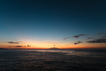 Sunrise on the island of Bali, Indonesia.