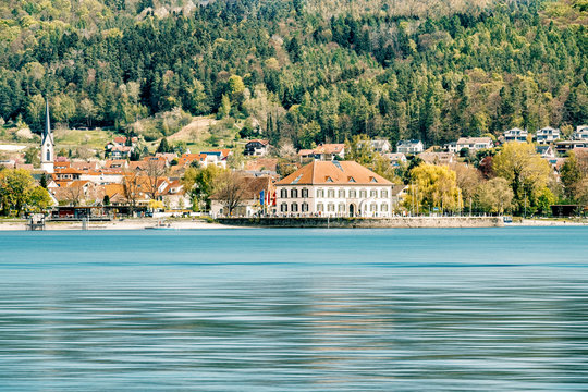 Blick auf Bodman-Ludwigshafen, vom Bodensee aus